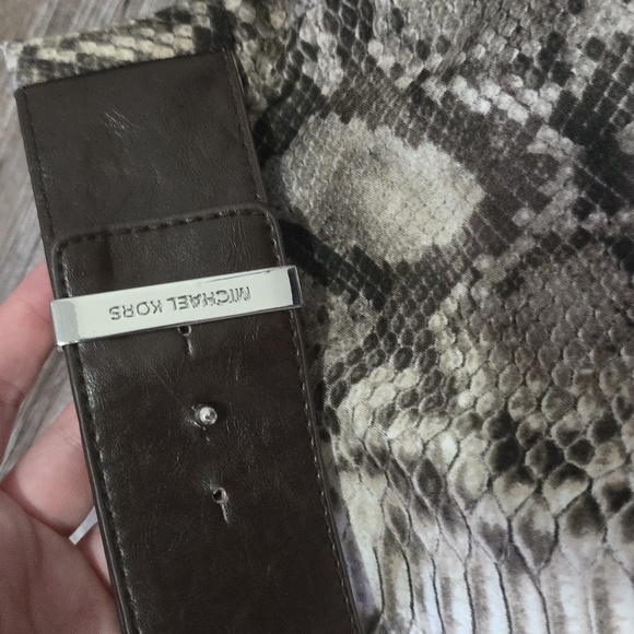 Michael Kors Brown Snakeskin Pencil Skirt - Picture 3 of 6